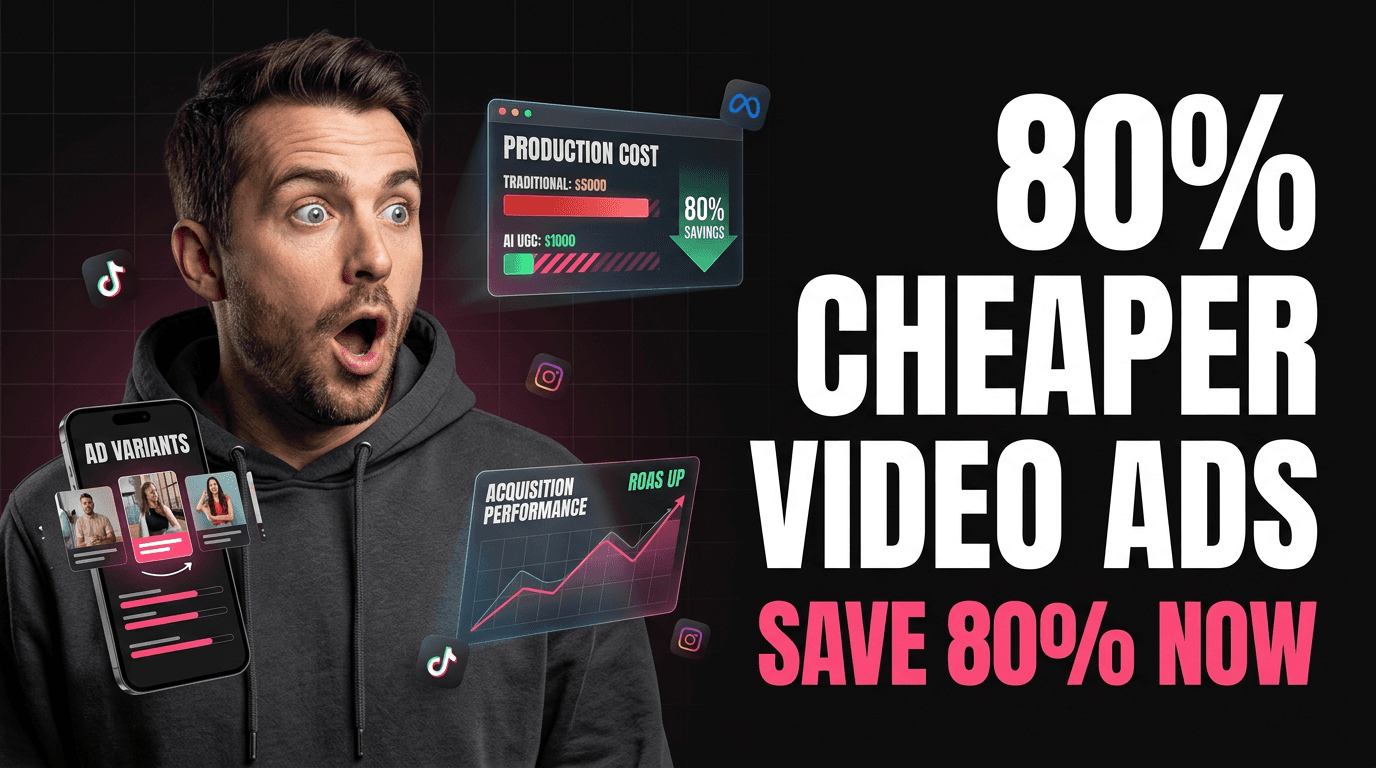 Comment les AI UGC réduisent le coût de production vidéo de 80%