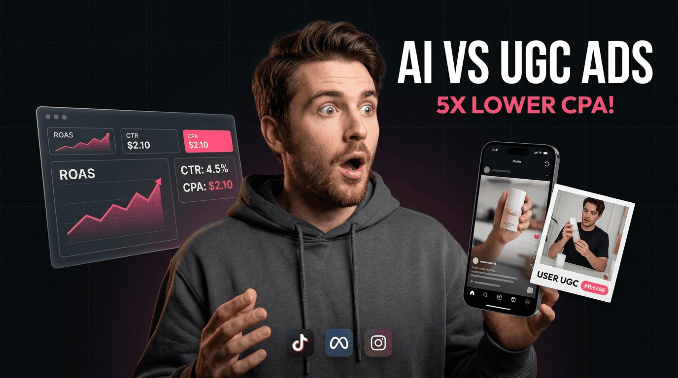 AI UGC vs UGC traditionnel : comparaison des performances en ads